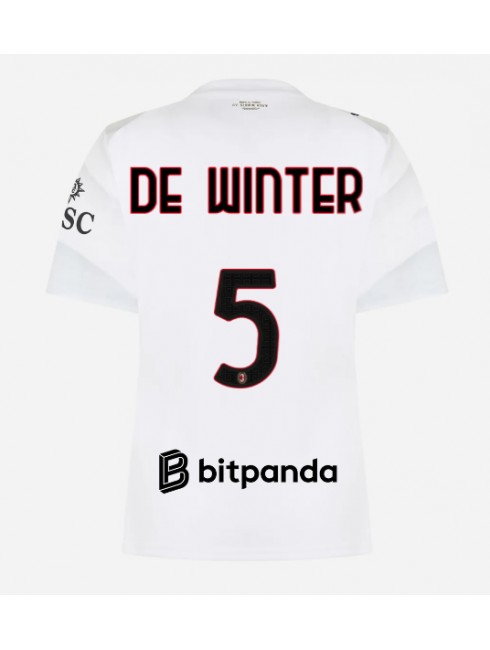 Ženski Nogometna dresi replika AC Milan Koni De Winter #5 Gostujoči 2026-27 Kratek rokav Ženski Nogometna dresi replika AC Milan Koni De Winter #5 Gostujoči 2026-27 Kratek rokav